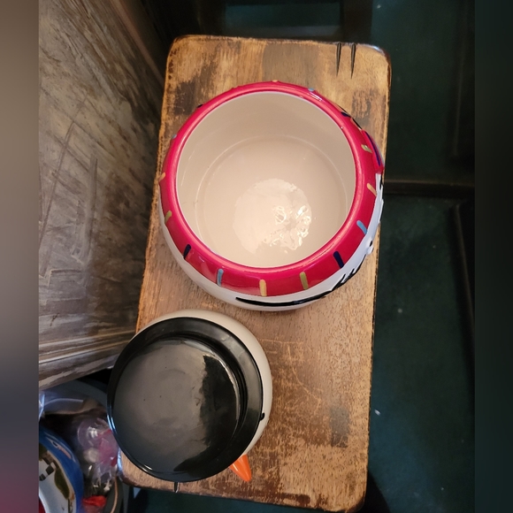 gently used ceramic St Nicolas square yuletide cookie jar - Picture 7 of 9